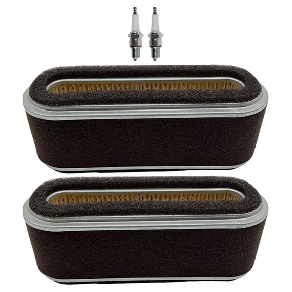2PK Air Filter And Spark Plug For John Deere 130 GX75 RX73 SX75 Fits AM101191