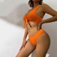 thumbnail image 5 of Traje de baño para mujer, moda, cómodo, estampado, bikini, traje de baño de color liso para mujer, conjuntos de bikinis, trajes de baño para mujer, 5 of 9
