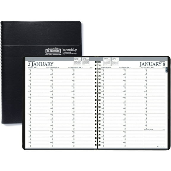 House of Doolittle, HOD27202, Black Professional Weekly Planner, 1 Each