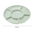 thumbnail image 5 of Candy and Nut Serving Container, Appetizer Tray, 6 Compartment Round Plastic Food Storage Lunch Organizer, Divided Christmas Keto Snack Plate, Dish Platter, 5 of 8