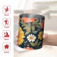 thumbnail image 5 of 12oz Coffee Tumblers Pioneer Flower Floral Print Pattern Stainless Steel Vacuum Insulated Travel Tumbler Coffee Cups Mug with Lid and Straw with Cleaning Brush for Cold & Hot Drinks, 5 of 5