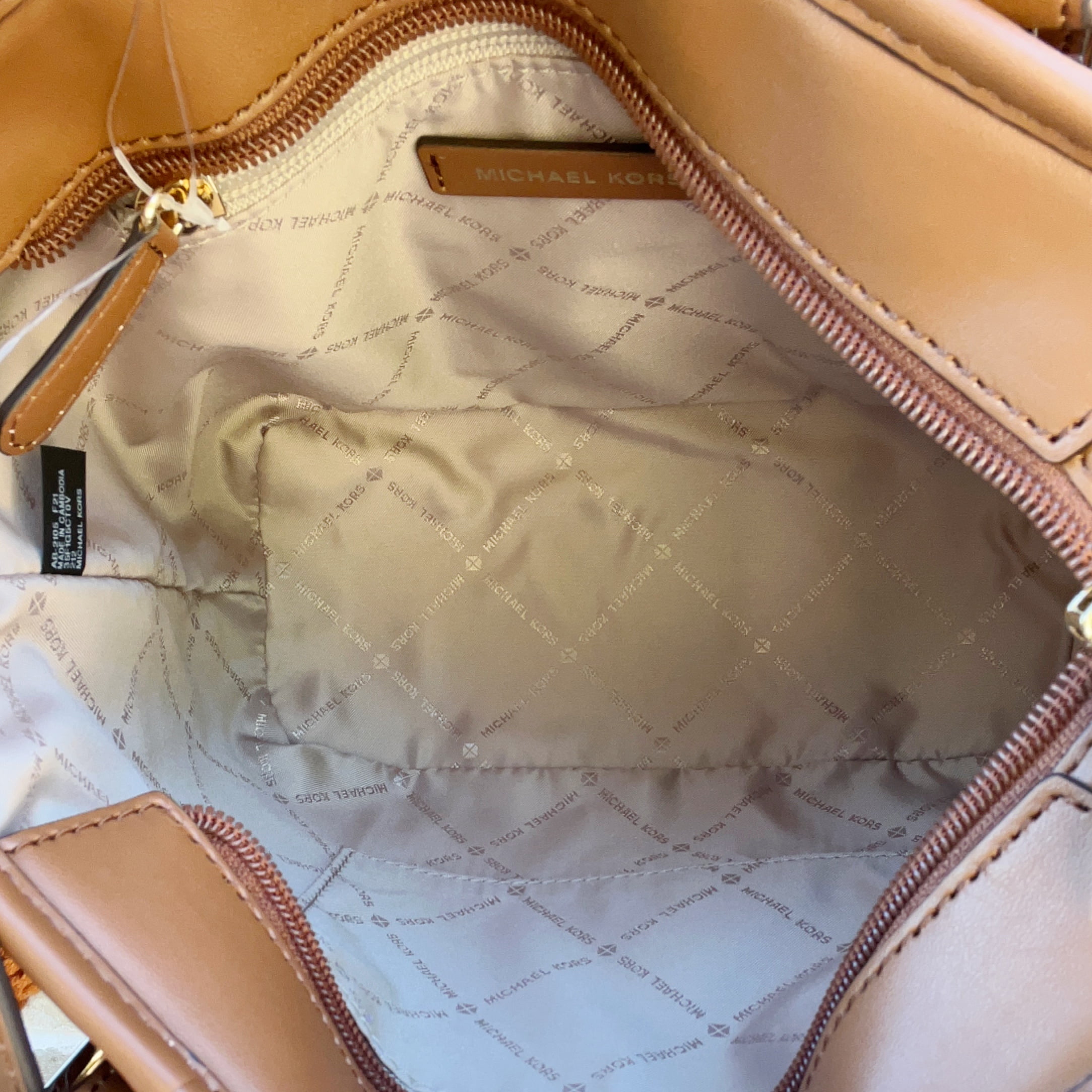 SpreeSuki - Michael Kors Crossbody Bag Jet Set Travel Extra Small Carryall Convertible  Top Zip Tote Brown # 35F2GTVT0V