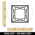 thumbnail image 2 of Princess Cut Square Brilliant Gem Diamond Jewelry Self-Inking Rubber Stamp Ink Stamper - Blue Ink - Small 3/4 Inch, 2 of 7