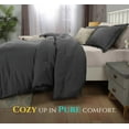 thumbnail image 6 of Queen Comforter Set Grey, Comforters Queen Size 3 Pieces Bedding Comforters Sets, Down Alternative Soft Bed Set, 1 Comforter (88 x 88 inches) 2 Pillow Shams (20 x 26 inches), 6 of 9