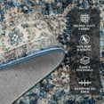 thumbnail image 4 of Hasoo 9' x 12' Area Rug for Living Room Boho Vintage Rug Non Slip Throw Rugs Floral Bedroom Rug, Blue, 4 of 5