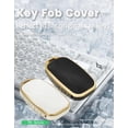 thumbnail image 7 of Key Fob Cover Compatible with Genesis GV60 GV80 G70 G90 2022-2025 5 Button Keychain Case Holder Protector,Long Keychain-white, 7 of 7