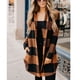 thumbnail image 4 of Chaqueta A Cuadros Para MujerAbrigo Con Cuello De Solapa A Cuadros Para MujerLongitud MediaPoliéster Lavado A Máquina Con Bolsillos Para Uso Diario ANGGREK Otros, 4 of 6