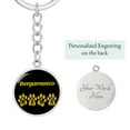 thumbnail image 2 of Bergamasco Mama Circle Keychain Stainless Steel or 18k Gold Dog Mom Pendant, 2 of 12