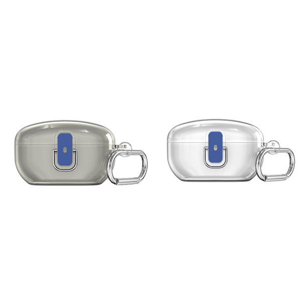 Estuche transparente protector Secure Lock a prueba golpes para Sony WF-1000XM5 (2023) (gris)