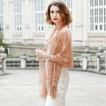 thumbnail image 4 of RIIQIICHY Womens Floral Lace Scarf Pashmina Scarves for Women Shawls and Wraps for Evening Dresses Caramel, 4 of 5