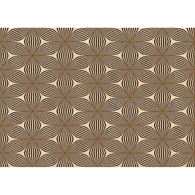 Ahgly Company Tapis d'Intérieur Lavables en Machine, Rectangle Transitionnel de Nuit, Rouge, 3' x 5'