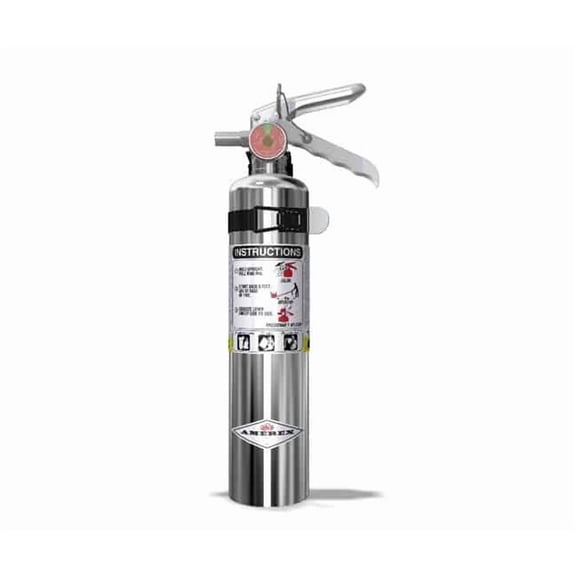 Amerex B417TC ABC Dry Chemical 2.5LB Fire Extinguisher Chrome