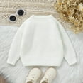 thumbnail image 3 of Kiijoy Infant Boys Knitted Sweater Fall Cute Football Embroidery Pullover Top, Sizes 18-24M, 3 of 6