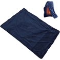 thumbnail image 3 of HUGFEGWE Couverture Chauffante Électrique Réglable Multifonctionnelle, Couverture Chauffante Lavable en Machine Extrêmement Douce, pour Salon, Étude, Café, Bureau Ou Voiture et Tente (Bleu Marine) CJB91-6103, 3 of 7