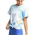 thumbnail image 2 of Champion Women's Tie-Dye Print Tie-Front Soft Cotton Blend Active Yoga T-Shirt-Pink / XL, 2 of 6