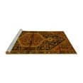 thumbnail image 2 of Ahgly Company Machine Washable Indoor Rectangle Medallion Yellow Traditional Area Rugs, 7' x 9', 2 of 4