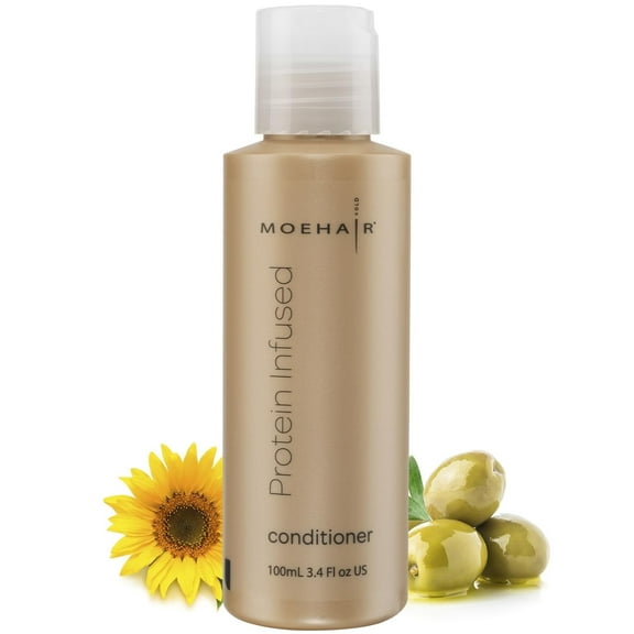 Moehair Protein-Infused Conditioner | Travel-Size Conditioner | Paraben & Sulfate-Free Formulation | Inclusive for all Hair Types - (3.4 Fl. Oz)