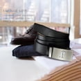 thumbnail image 2 of YOORAN Men's Leather Ratchet Belts 2 Pack Adjustable Click Belt Set for Dress & Casual, Custom Fit 1 3/8" (35mm) -Trim to Fit, 2 of 6