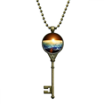 thumbnail image 1 of en shines surface illustration pattern key necklace pendant tray embellished chain, 1 of 3