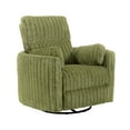 thumbnail image 3 of Furniture of America Nyra Chenille Power Swivel Glider Recliner with 2 Pillows for Living Room and Bedroom, Olive Green, 3 of 15