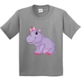 thumbnail image 3 of Inktastic Cute Purple Hippo Youth T-Shirt, 3 of 5