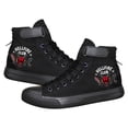 thumbnail image 2 of 2022 Stranger Things, zapatos informales para mujer, zapatos de lona de primavera para mujer, HellFire Club, zapatillas altas negras, zapatillas transpirables de tacón planoBlanco-C39 Deng Xun unisex, 2 of 2
