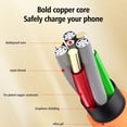 thumbnail image 7 of 3-in-1 Rotating Charging Cable, 4ft Orange Silicone USB Cable with Type-C, Lightning & Micro USB Connectors, 180° Swivel Design with LED Light, Durable Zinc Alloy for Multi-Device Use, 7 of 7