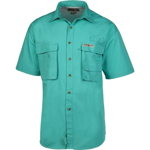 Hook & Tackle Gulfstream Short Sleeve Shirt - CO - Aqua 1013S L