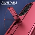 thumbnail image 3 of Allytech Slim Case for Samsung Galaxy Z Fold4, with HD Screen Protector & Adjustable Kickstand, [Hinge Protection] Anti-Fingerprint Shockproof Rugged Case for Samsung Galaxy Z Fold4 - Red, 3 of 7