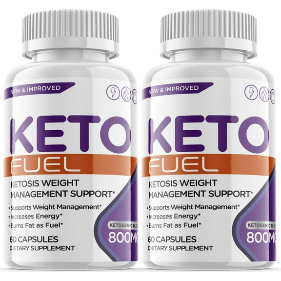 (2 Pack) Keto Fuel - Keto Weight Loss Formula - Energy & Focus Boosting Dietary Supplements for Weight Management & Metabolism - Advanced Fat Burn Raspberry Ketones Pills - 120 Capsules