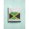thumbnail image 3 of Flag Of Jamaica. Pixel Art  Sweatshirt Men -Image by Shutterstock, Male Small, 3 of 4