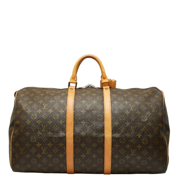 Pre-Owned Louis Vuitton Monogram Keepall 55 Boston Bag/Travel Bag M41424 Brown... (Good)