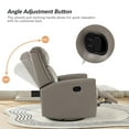 thumbnail image 4 of Art of Living Designs Fiacro 30.31"Wide Modern Genuine Leather Wingback Swivel Rocker Recliner with Nailhead Trims DOVE, 4 of 5