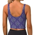 thumbnail image 3 of Lsque Lavender Flowers Printed Women'S Sports Bra, Compression, Moisture Wicking, High-Impact Sports Bra For Women,Supportive sports bra-X-Large, 3 of 9