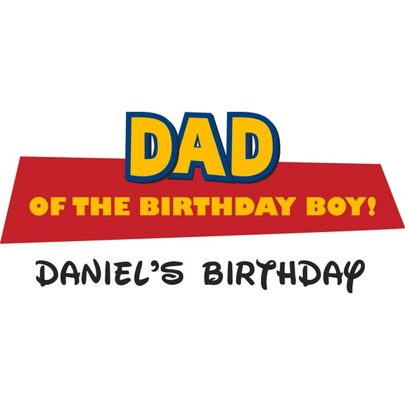 Dad Of The Birthday Logo Princess Queen Sweet Dreams Bedtime Unicorn Lovely Dear Dream Holiday Gift Decorating Ideas Girl Boy Bedroom Wall Decal Sticker - Size: 16 Inch x 16 Inch