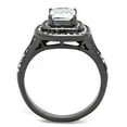 thumbnail image 2 of IP Light Black (IP Gun) Stainless Steel Ring with AAA Grade CZ in Clear for Women Clear Stone Color Style TK2731 Size 10, 2 of 3