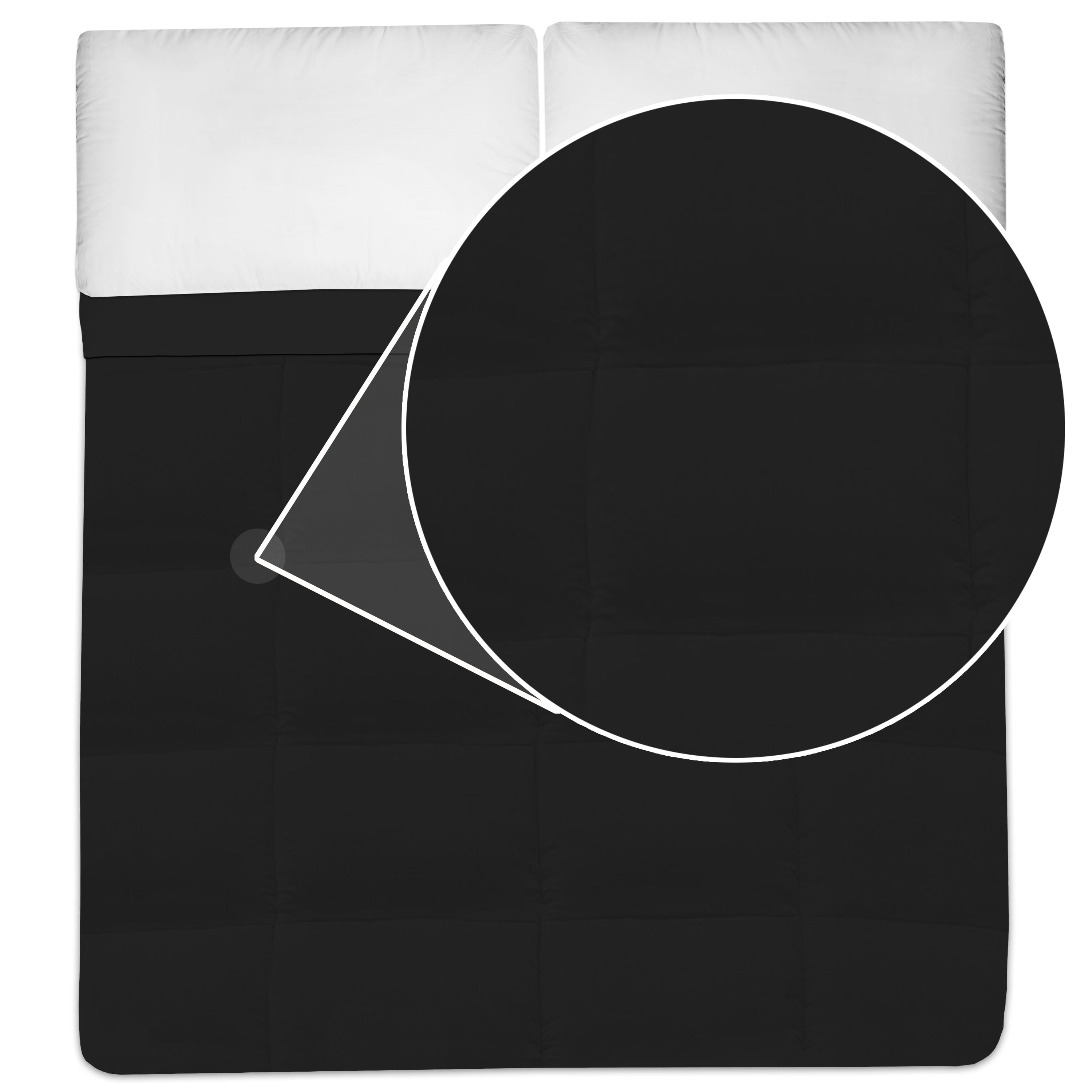 Down Alternative Polyester Box Stitch Microfiber Comforter - Full