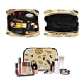 thumbnail image 4 of 3-Piece Travel Toiletry Set with Hanging Bag Cosmetic Pouch & Brush Roll for Travel Gym Camping Halloween-themed Simple Line Art, 4 of 9