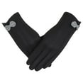 thumbnail image 2 of Winter Gloves for Women with Faux Fur Cuff Thick Warm Lining Gloves Driving Running Mittens Windproof Womens Gloves for Cold Weather Running Cycling Gloves Elegant Warm Gloves Mittens Warm Gloves, 2 of 3