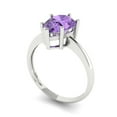 thumbnail image 2 of 2 ctw Solitaire Anniversary Ring for Women | Pear Cut Simulated Alexandrite | Hyperallergenic Solid 18K White Gold, 2 of 5