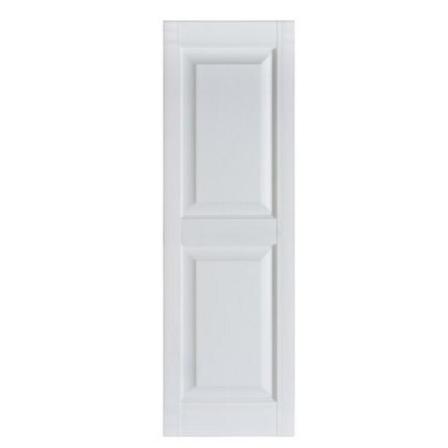 Premier Raised Panel Exterior Decorative Shutters, Paintable - 15 x 67 in.