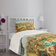 thumbnail image 5 of Ambesonne Travel Quilted Bedspread Set 2 Pcs, Havana City Houses, Twin Size, Multicolor, 5 of 6