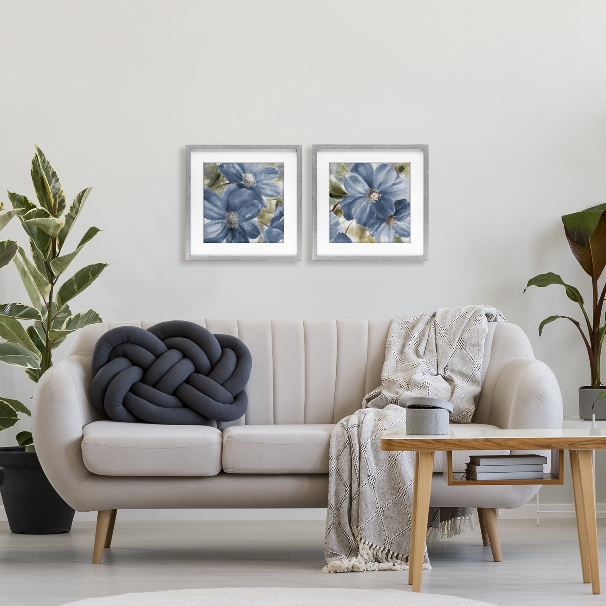 Stupell Industries Floral Walk in Beauty 2 Piece Gray Framed Print Under Glass Set, design by Lanie Loreth