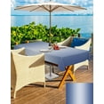 thumbnail image 5 of Navy Blue Ombre Outdoor Rectangle Tablecloth with Umbrella Hole and Zipper, Blue Color Gradient Waterproof Table Cover, Farmhouse Washable Patio Tablecloths for Party Picnic, 60"x102", 5 of 6