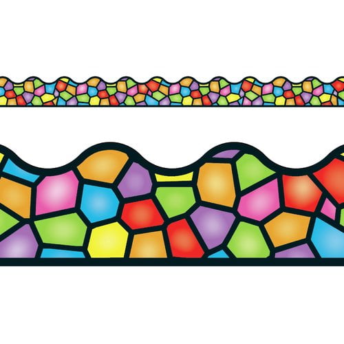 TREND enterprises, Inc. Stained Glass Terrific Trimmers Classroom
