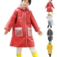 thumbnail image 4 of LIZENG Boys Girls Waterproof Rain Jacket for Kids Reusable Lightweight Quick Dry Rain Poncho with Hood Children Button Raincoat, 4 of 4
