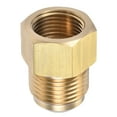 thumbnail image 4 of Uxcell 5/8 SAE Flare Male 1/2 SAE Female Thread Connector Brass Pipe Fitting 2 Pack, 4 of 5