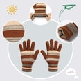 thumbnail image 3 of Yoyauz Kids Winter Hat Scarf Mittens Set - 3pcs Warm Knit Beanie Cap and Circle Scarf and Gloves with Fleece Lining for Children Girls -, 3 of 5