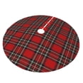 thumbnail image 2 of Christmas Plaid Christmas Tree Skirts 30" Inch, Thicken Winter Holiday Tree Mat, Xmas Tree Skirt For Rustic Christmas Holiday Decorations, 2 of 8