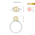 thumbnail image 5 of ANGARA Golden South Sea Cultured Pearl Bypass Engagement Ring in 14K White Gold for Women | June Birthstone, Birthday, Anniversary, Jewelry Gift for Women | Pearl Ring, 5 of 9